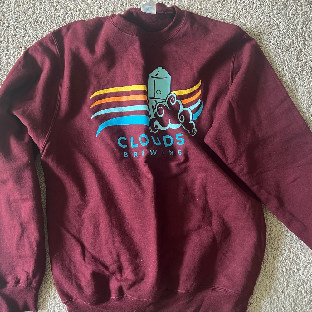 Port and Company Burgundy Crewneck Sweater